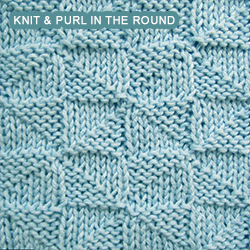 [Knit and Purl in the round] The stitch pattern is made up of Pythagorean right triangles. Both sides look great.