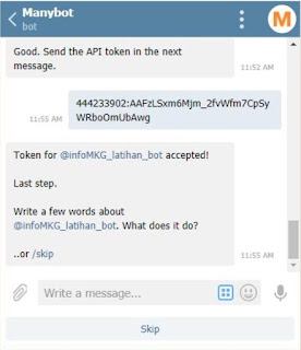 tutorial bot telegram cuaca dan iklim