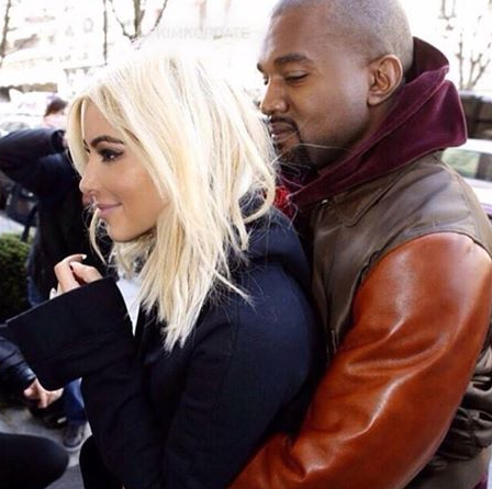 Kim Kardashin Blonde Hair and Kanye Love Face Photos and more