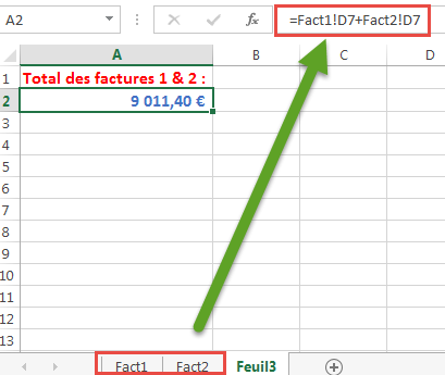 Ajustement de nom de feuille modifié dans une formule Ajustement de nom de feuille modifié dans une formule