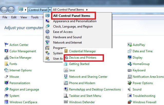 Printer menggunakan driver bawaan Windows 7