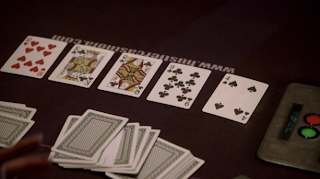 A poker scene from the second episode of HBO's 'Luck'