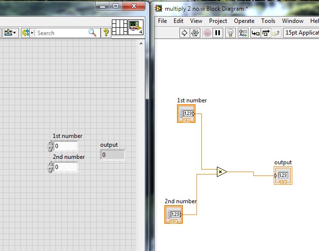 3. Multiplication of two numbers using Labview ~ Projects on Robotics