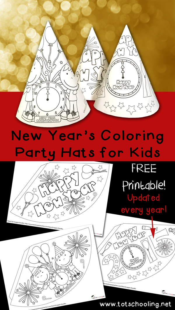 Free Printable New Years Hats FREE PRINTABLE TEMPLATES Free Printable New Years Hats FREE PRINTABLE TEMPLATES