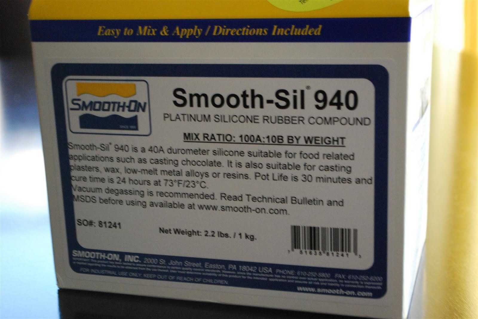 Smooth-Sil 940 Platinum Cure Silicone Rubber Compound