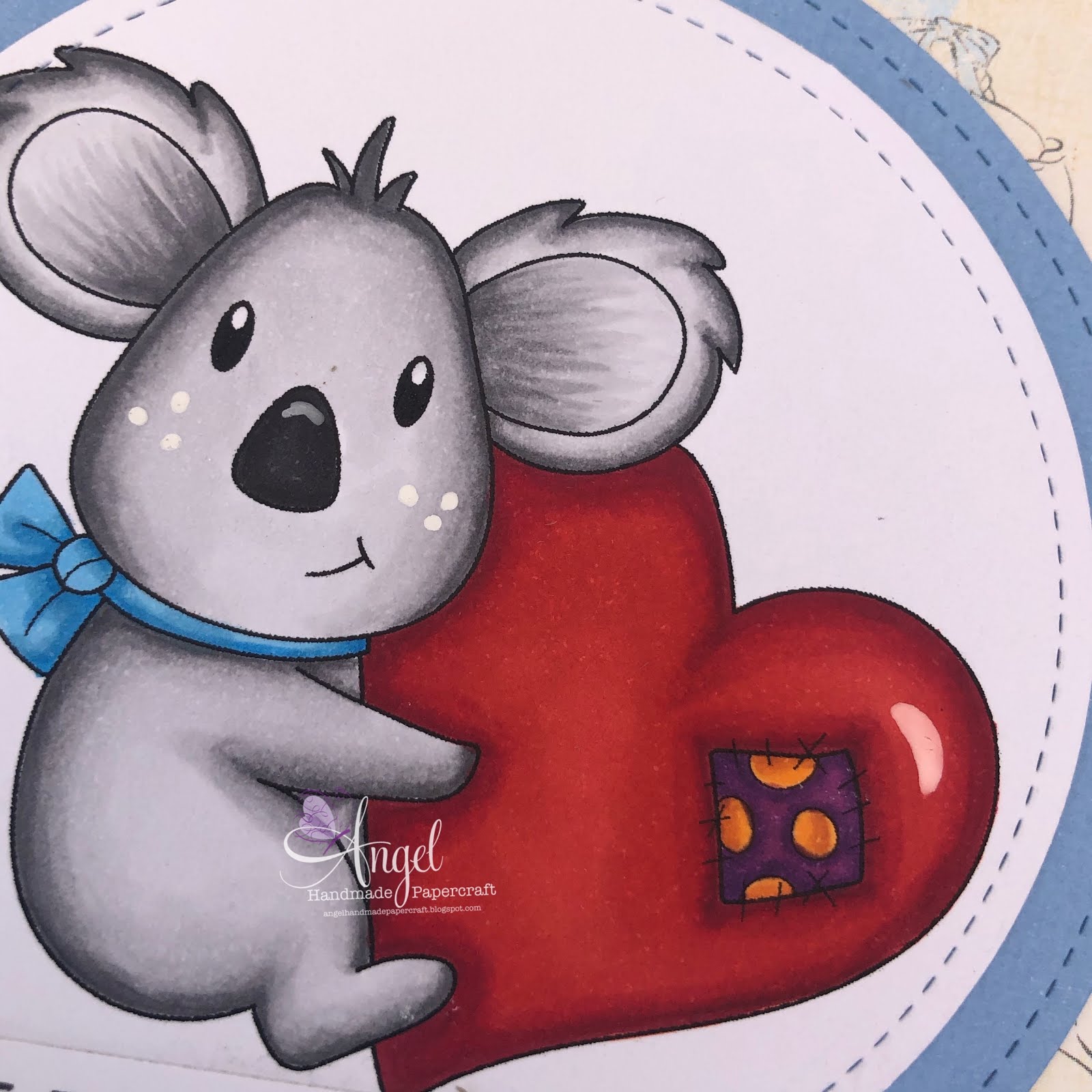 Angel Handmade Papercraft Paper Nest Dolls Koala With Heart