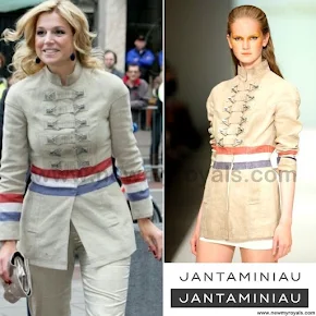 Queen Maxima Dress  JAN TAMINIAU jacket and VALENTINO Shoulder Jumpsuit