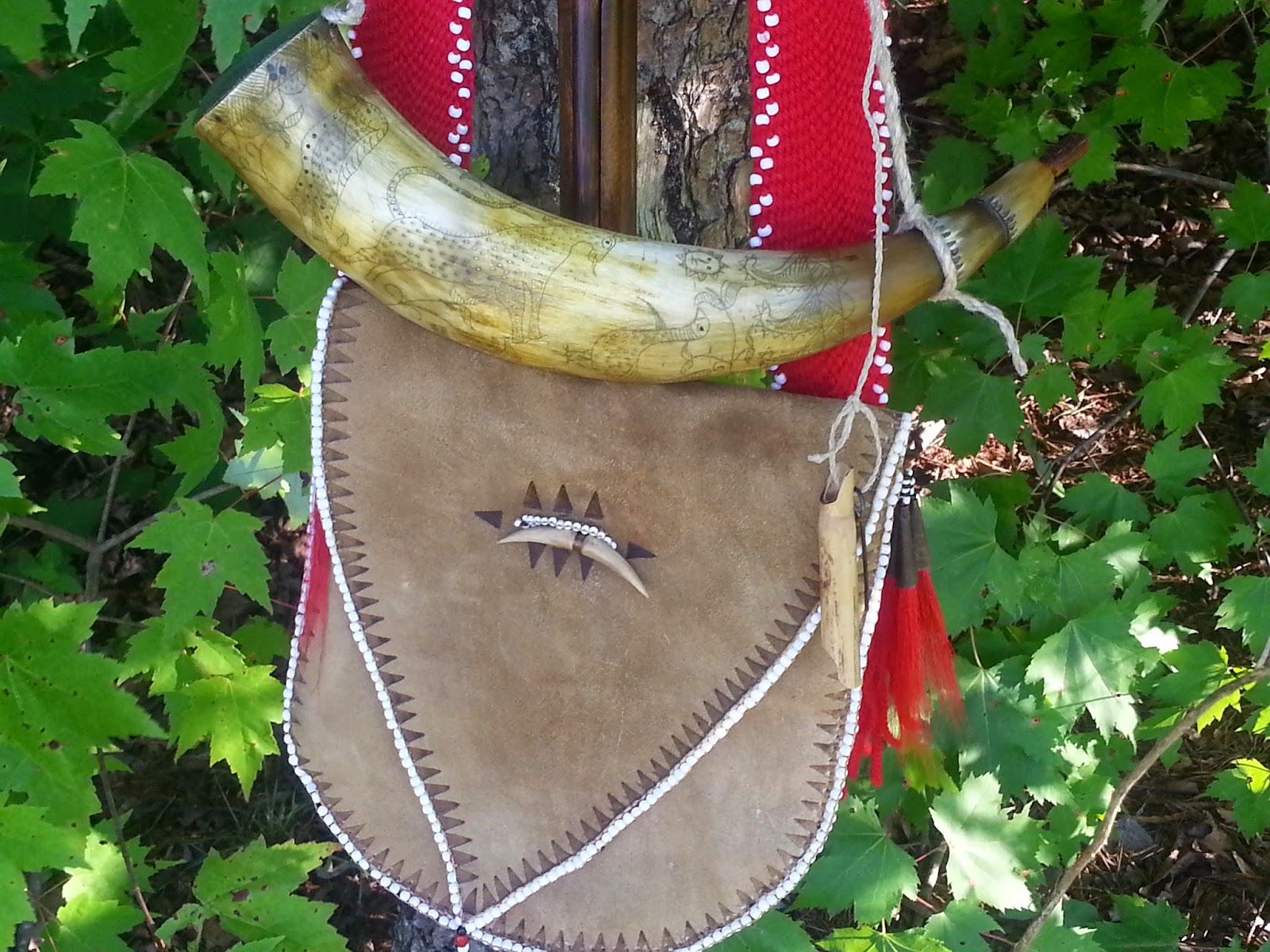 Contemporary Makers: Hunting Pouch and Powder Horn Set by Cory Joe ...