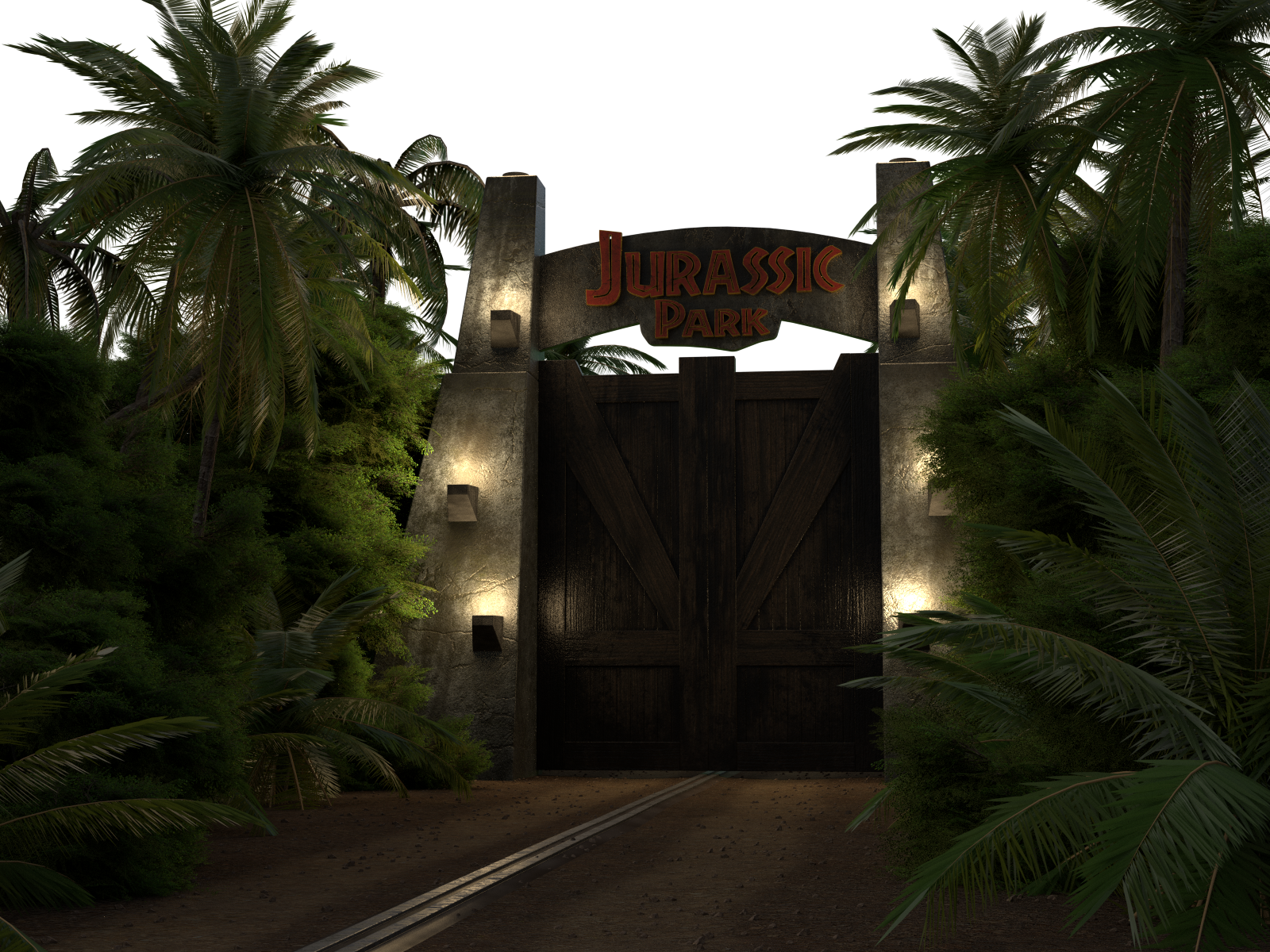 Jurassic Park Gate PNG