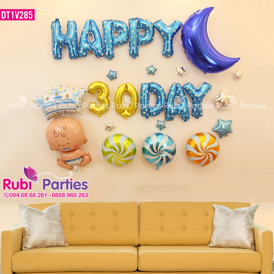 Bóng trang trí đầy tháng cho bé ở Ngọc Khánh Bong trang tri day thang cho be o Ngoc Khanh