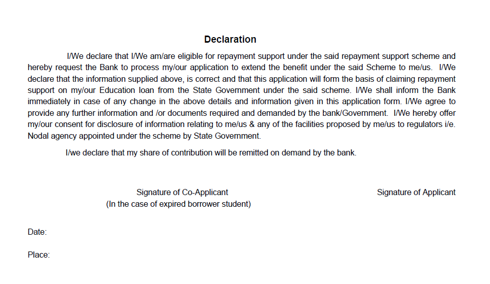 Application For Education Loan Repayment Support Scheme Akshaya