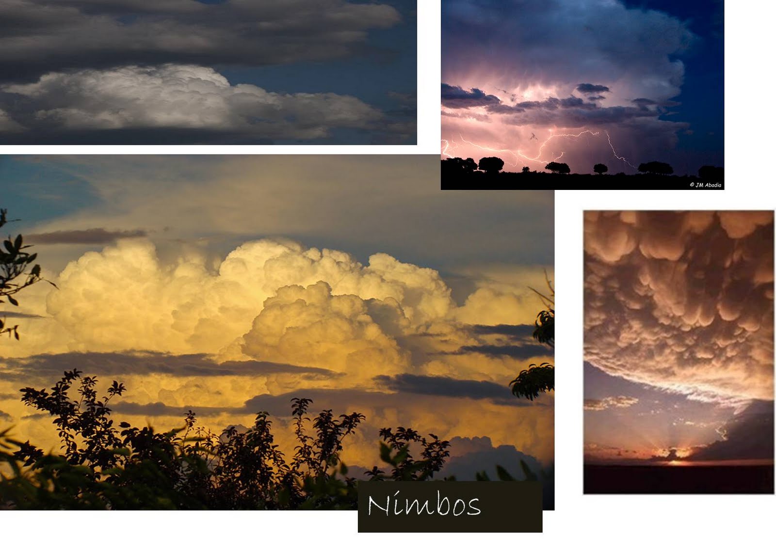 granito de arena Nubes Nimbo y Cirro.