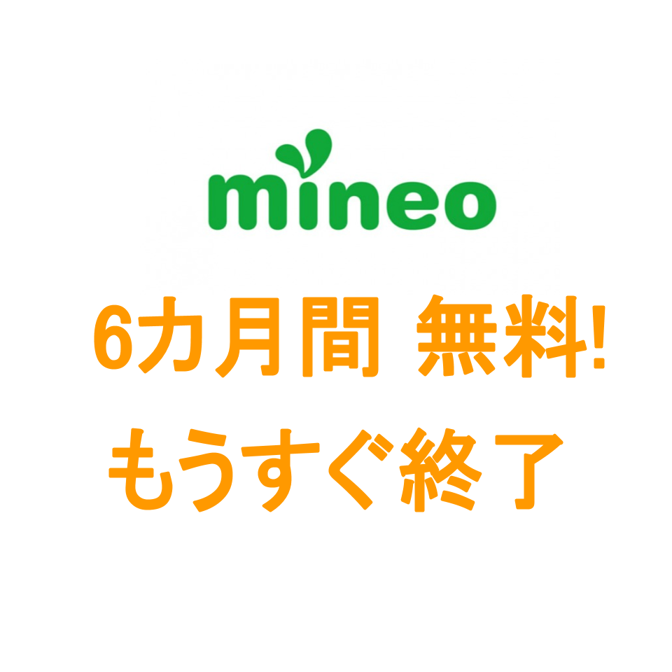 mineo ソフトバンク回線 6カ月0円キャンペーン終了間近