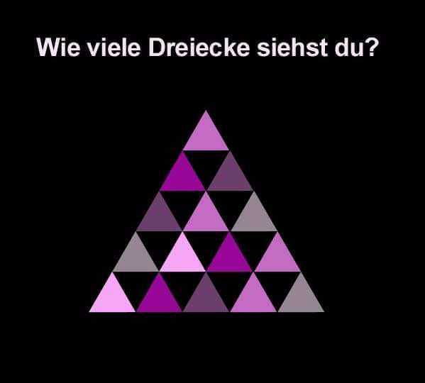 Deutsch lernen mit Mónica Wie viele Dreiecke siehst du?