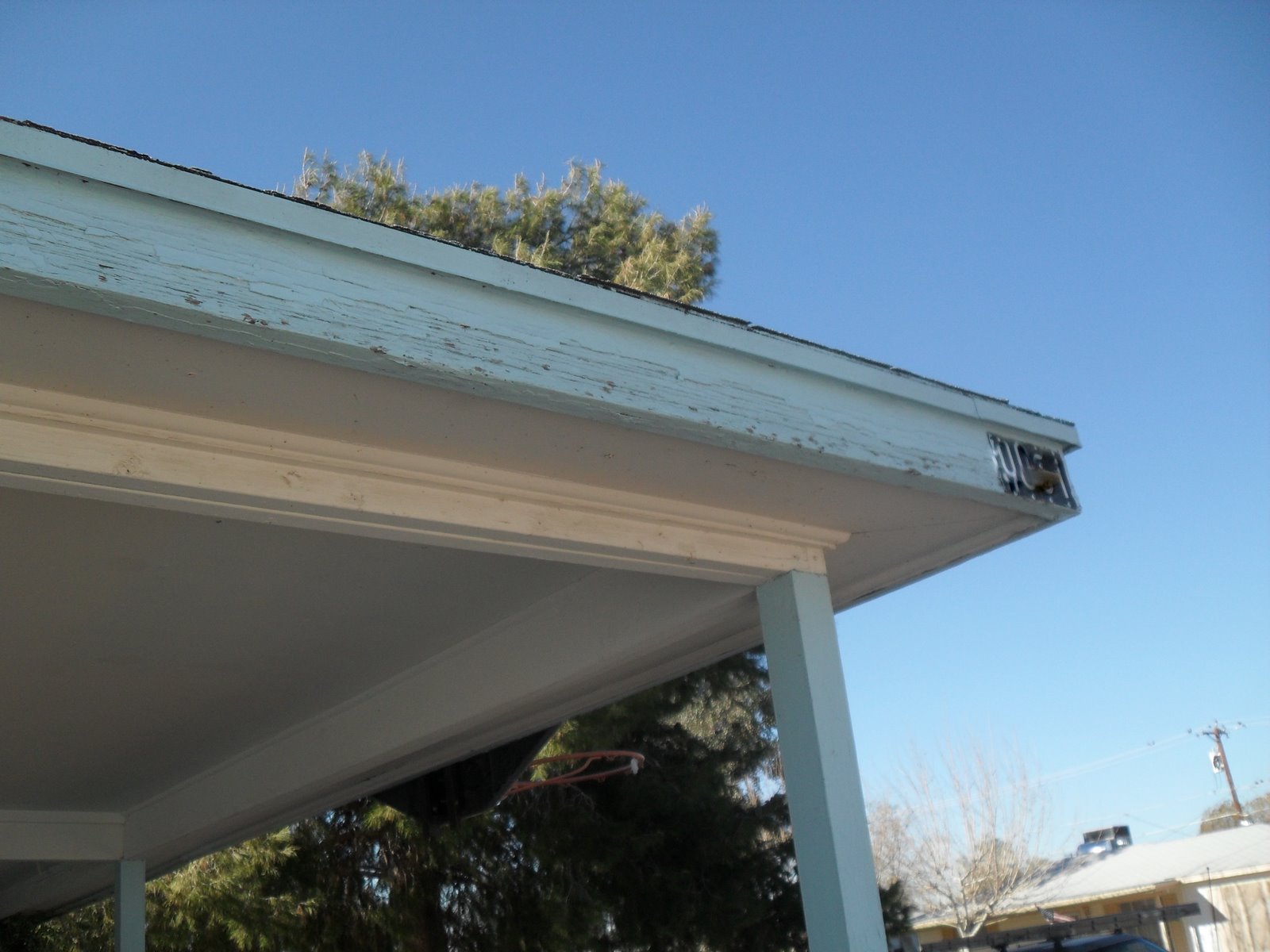 Insurance Claims Solutions Fascia board paint damaged by hail. re