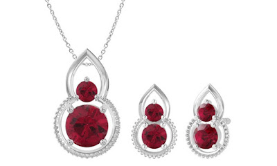 ruby necklace crystals from swarovski