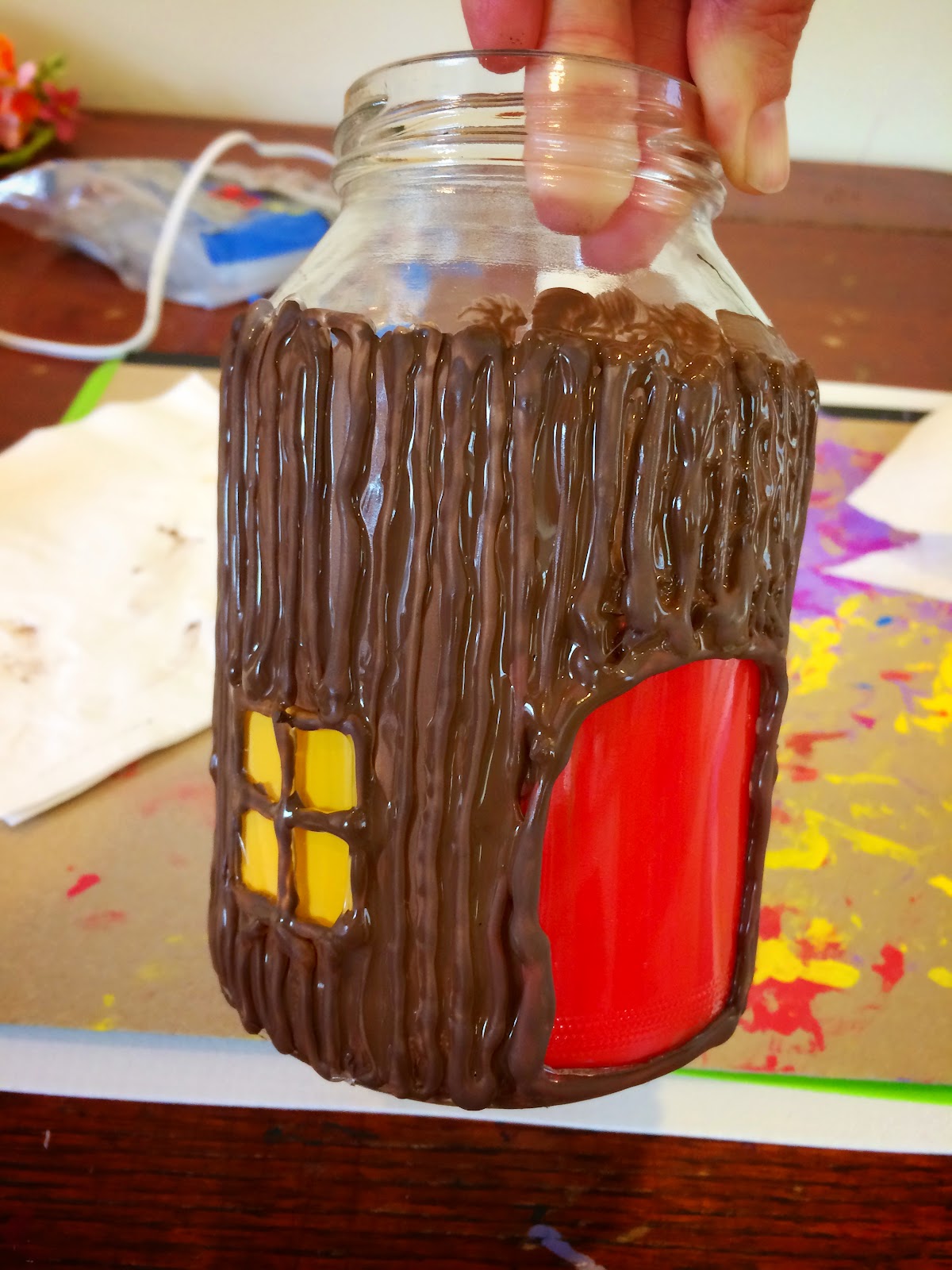 Our Beautifully Messy House Jam Jar Fairy House / Jam Jar Gnome Home