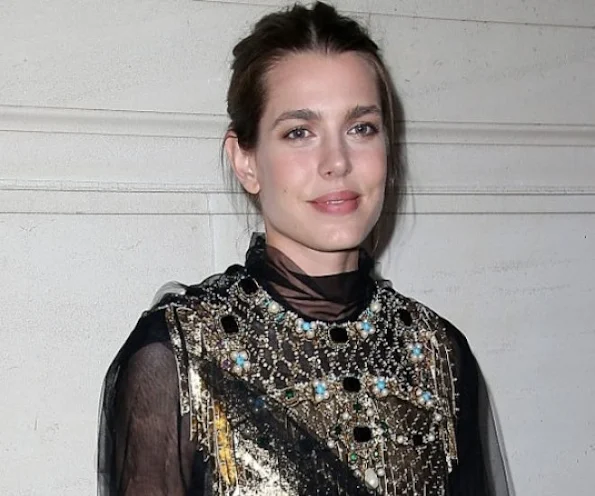 Charlotte Casiraghi attends the Vogue Foundation Gala 2016 at Palais Galliera in Paris. Charlotte wears Gucci dress