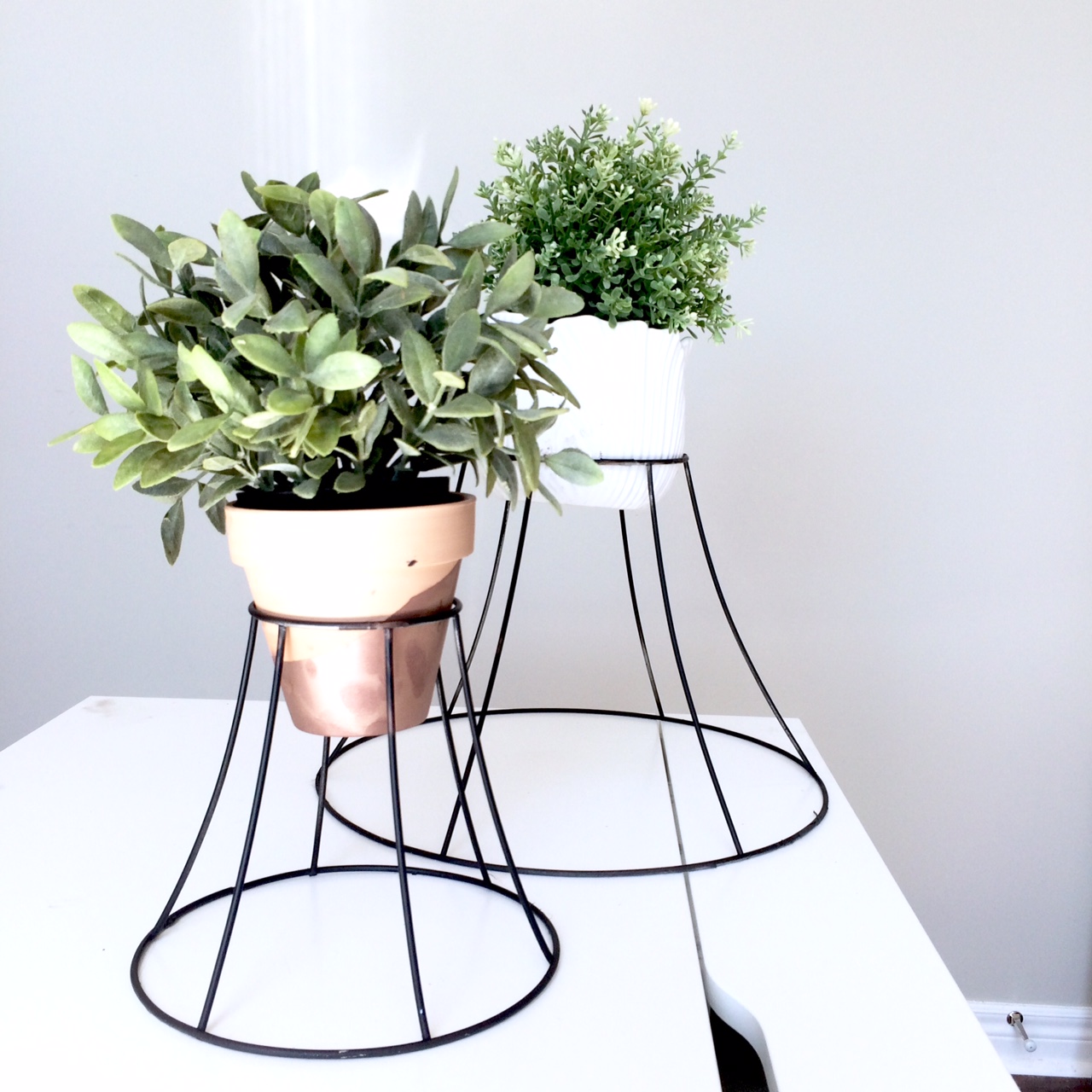 DIY Lampshade Plant Stand Harlow & Thistle