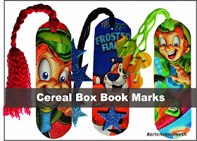 cereal box book marks
