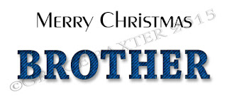 Christmas tag, Brother, blue jeans style by Grace Baxter