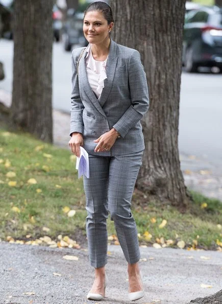 Crown Princess Victoria wore Tiger of Sweden Chela Blazer and Brite Trousers and By Malene Birger-Pumps