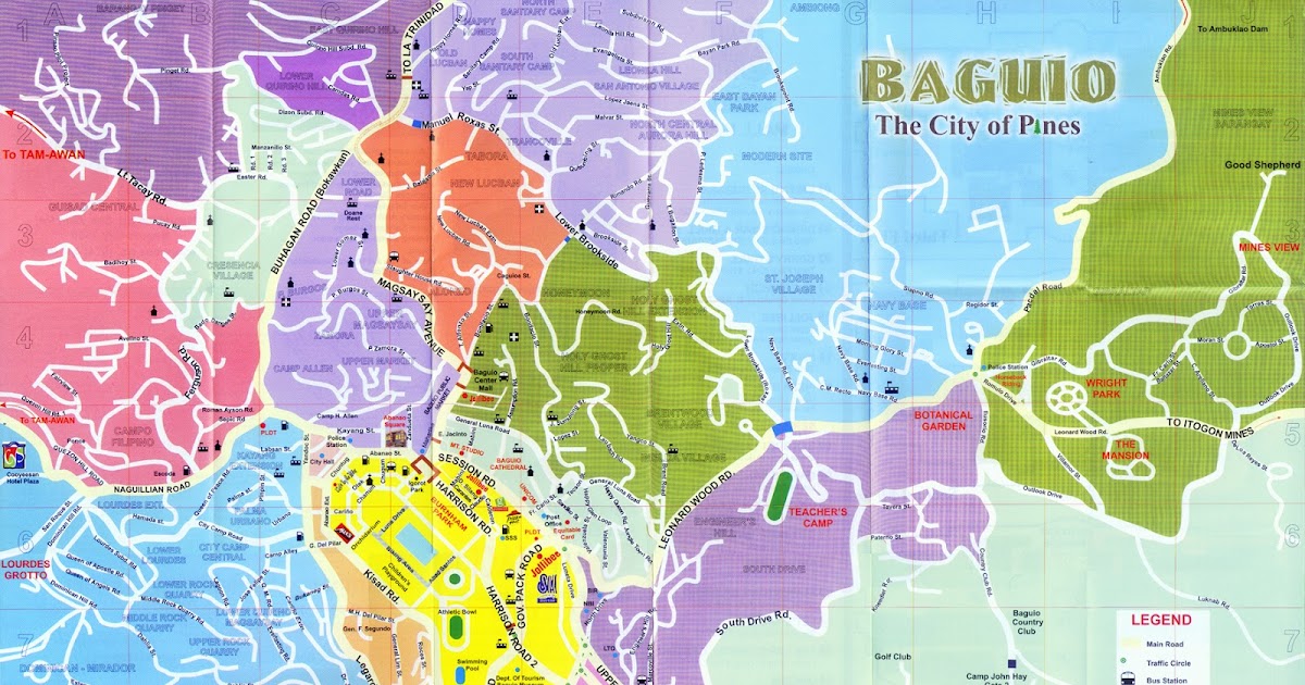 Map Of Baguio City Tourist Spots