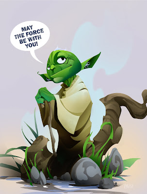 Star Wars Heros y otras ilustraciones estilo cartoon
