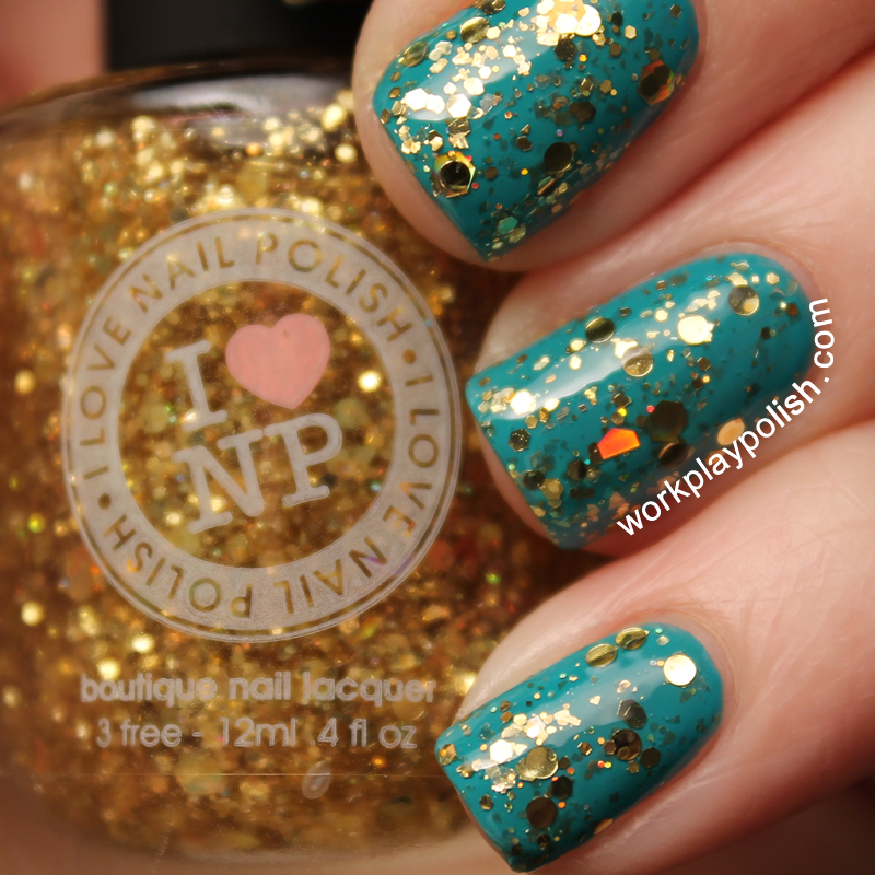 I Love Nail Polish All Gold Everything over Butter London Slapper (work / play / polish)