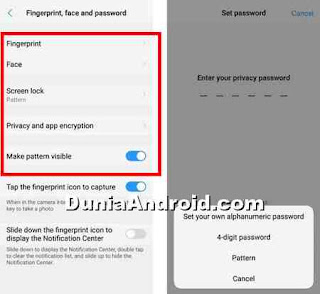 Cara Lock Aplikasi di VIVO V9 dengan Fingerprint dan Face ID
