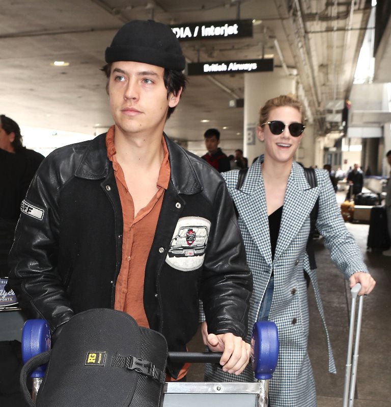 Lili Reinhart & Cole Sprouse || Arriving from Paris to LAX Airport in