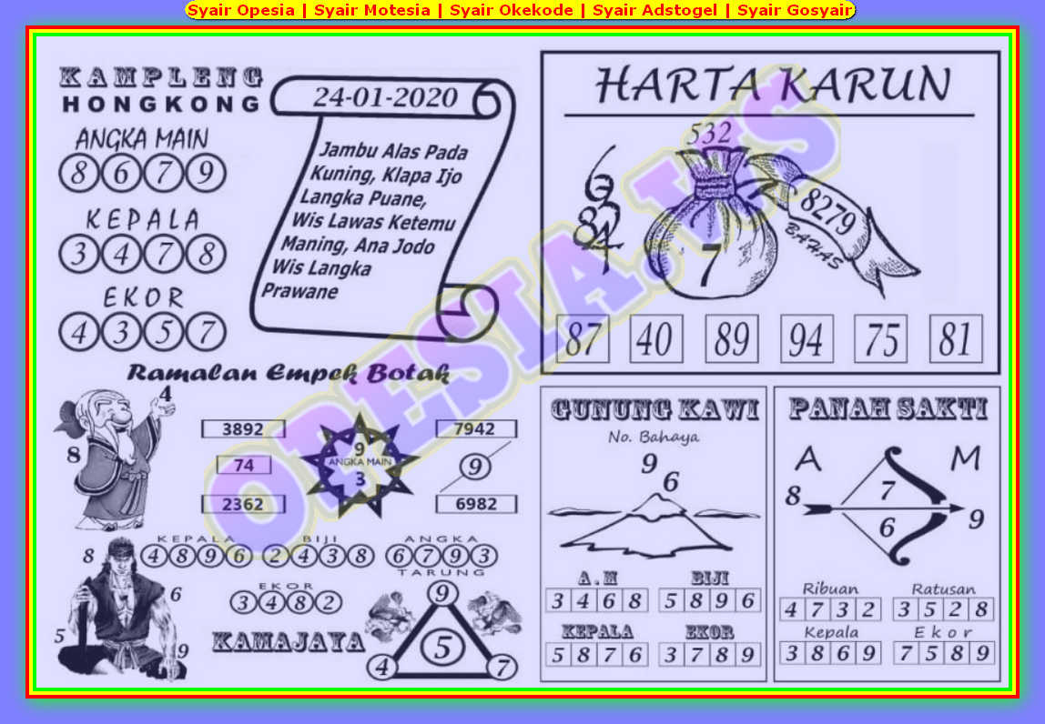 1 New Message Kode Syair Hongkong 24 Januari 2020 Forum Syair Togel Hongkong Singapura Sydney