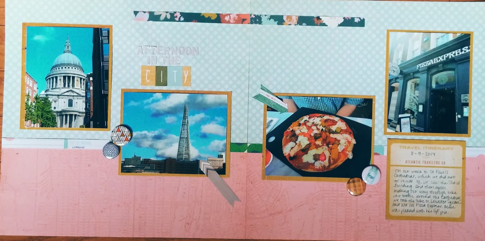 3 London Scrapbook Pages