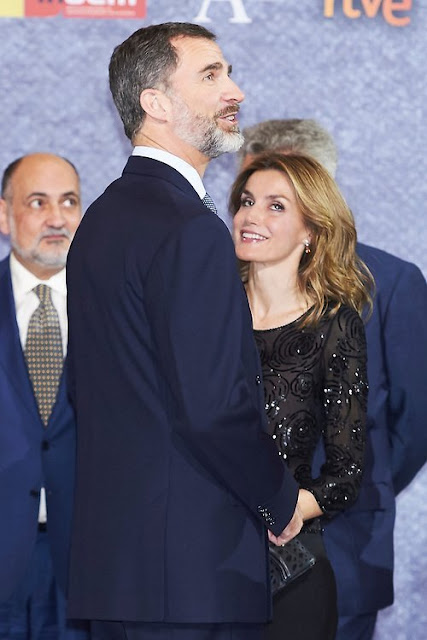 King Felipe and Queen Letizia attend a Tribute Concert for Terrorism Victims at the National Auditorium