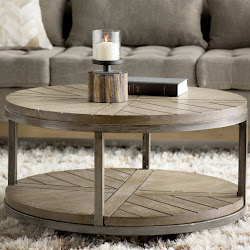coffee table tables farmhouse round rustic wood modern fixer decor metal upper choosing arizona hello lovely inspiration aff link