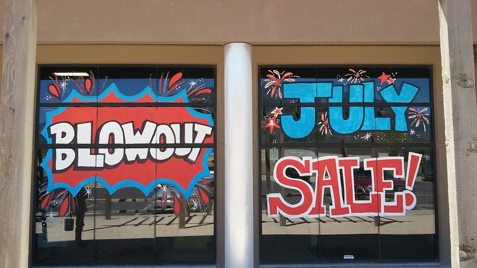 Whimsical Window Painting South Valley Floors Draper Utah July