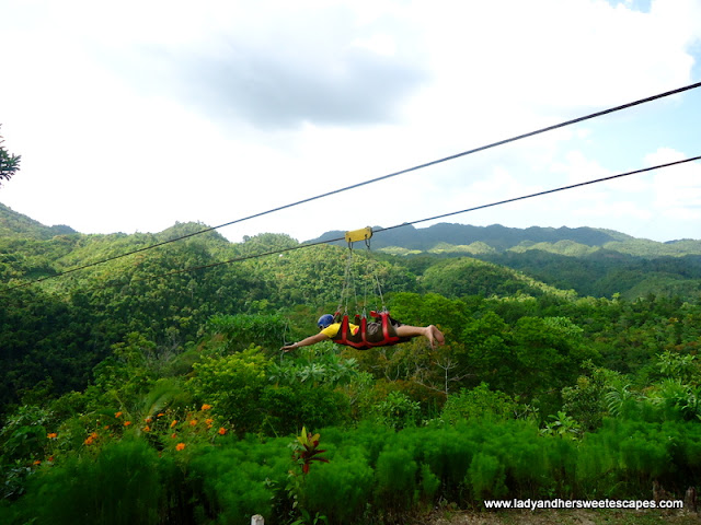 zipline in our Bohol Countryside Tour