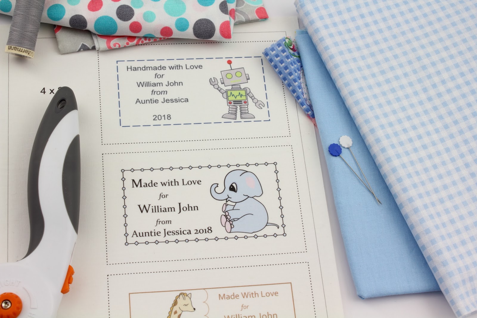 big B Baby Boy Quilt Labels