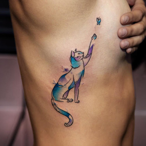 Esta aquarela caixa torácica tat