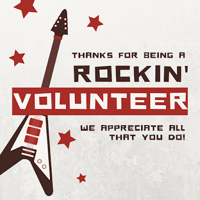 rock themed volunteer appreciation