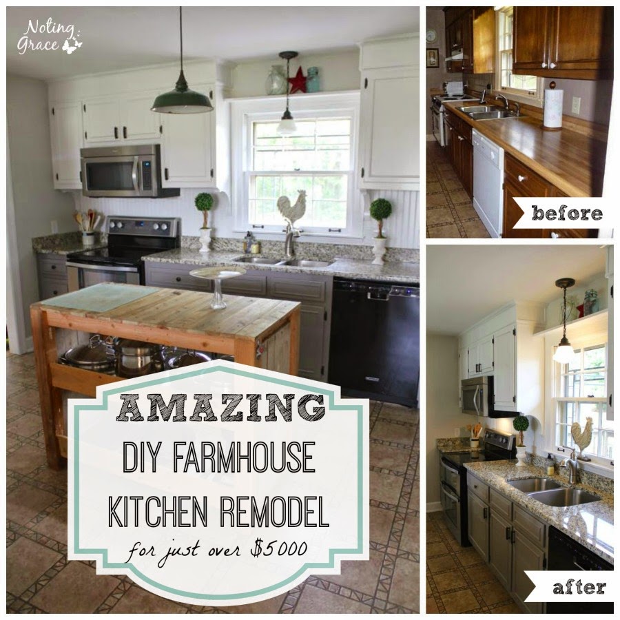 Noting Grace- Farmhouse Kitchen Makeover-Treasure Hunt Thursday- From My Front Porch To Yours