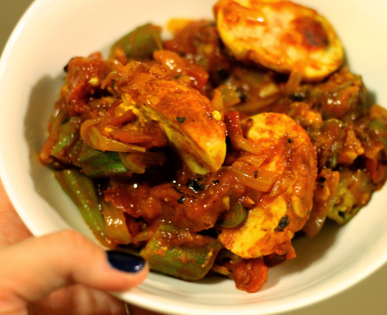 Burmese Egg and Okra Curry