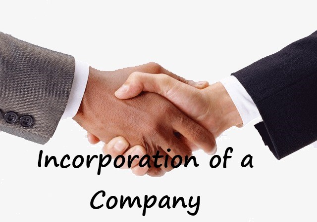 Incorporation of Company