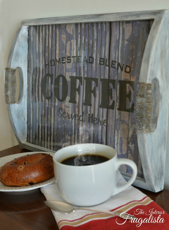 Upcycled Farmhouse Coffee Tray Interior Frugalista