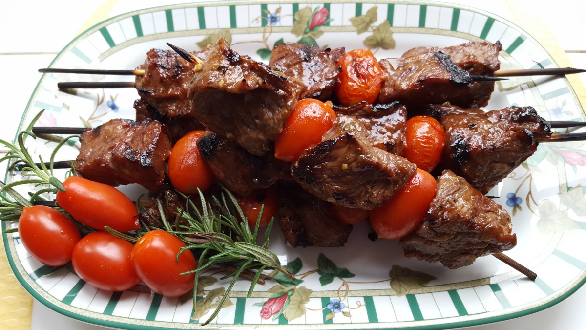 Grilled Beef Tips in a Savory Marinade
