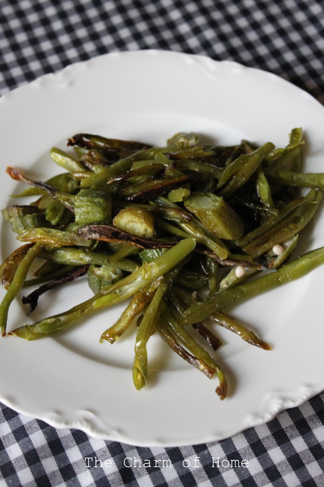 The Charm of Home Roasted French Style Green Beans and Okra