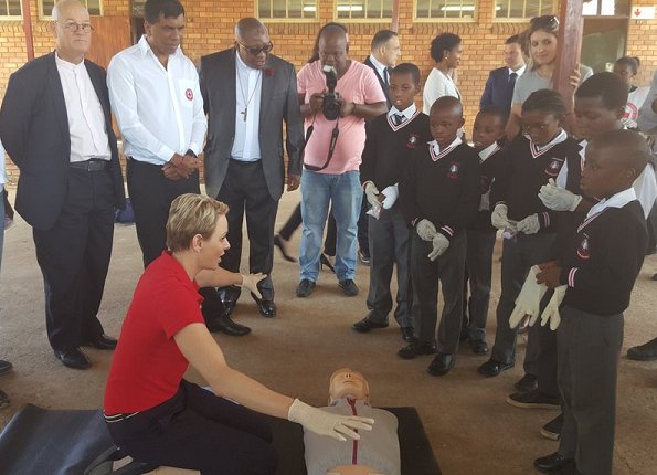 Princess Charlene of Monaco is currently in South Africa for a 5th day visit in connection with the South African Red Cross Society