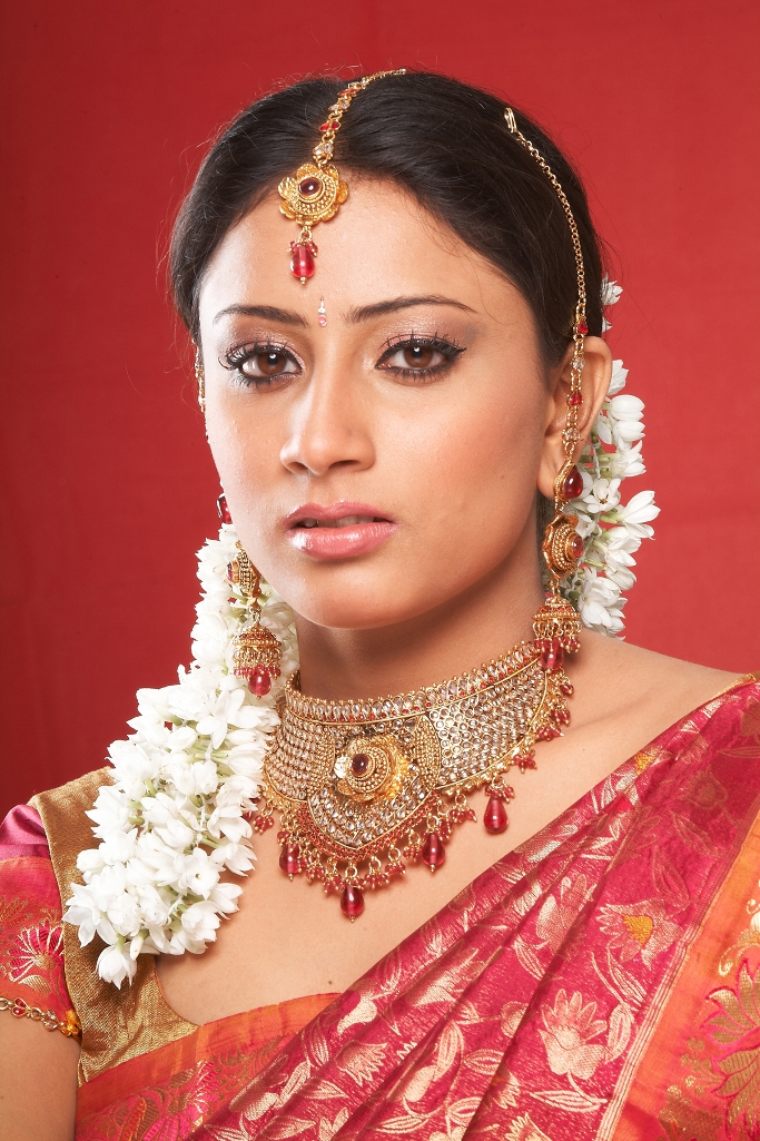 Tamil Actress Hasini Photos in Pink Silk Saree