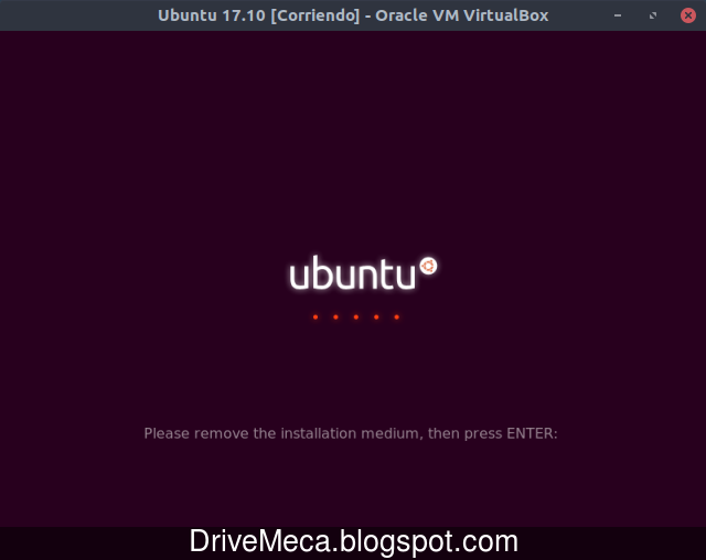 Retiramos el DVD o USB y presionamos Enter para reiniciar Retiramos el DVD o USB y presionamos Enter para reiniciar
