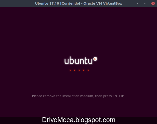 Retiramos el DVD o USB y presionamos Enter para reiniciar